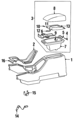 9137903 - Body: Console for Volvo: 960, S90, V90 Image