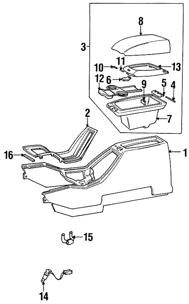 3508424 - : Console Clip for Volvo Image