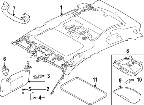 Interior Trim - Roof for 2025 Subaru Impreza #0