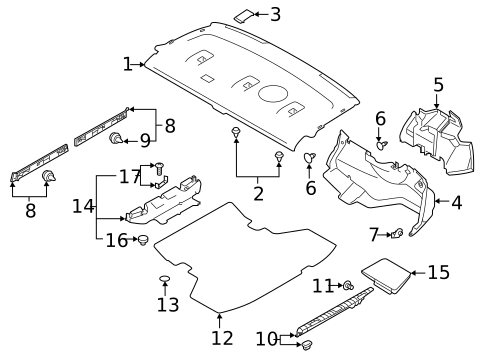 Interior Trim - Rear Body for 2021 Subaru Legacy #0