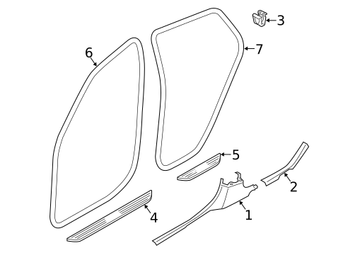 Interior Trim - Pillars for 2011 BMW X6 #0
