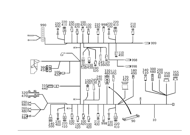 2034405713 - Electrical Equipment and Instruments: Wiring Harness for Mercedes-Benz Image image