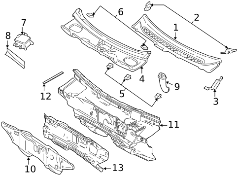 Cowl for 2009 Ford Taurus #0