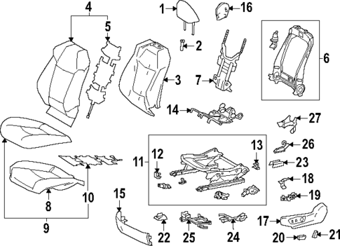 Driver Seat Components for 2025 Toyota Corolla #5