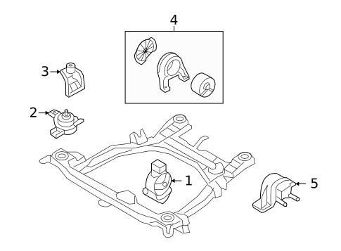 Engine & Trans Mounting for 2010 Hyundai Santa Fe #0