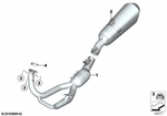18518559522 - : Rear Muffler, Chrome-Plated for BMW-Motorrad Image