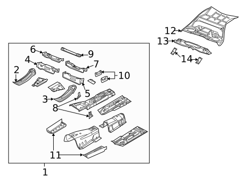 Floor & Rails for 2005 Chrysler 300 #0