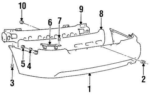 Bumper & Components - Rear for 1999 Hyundai Accent #0