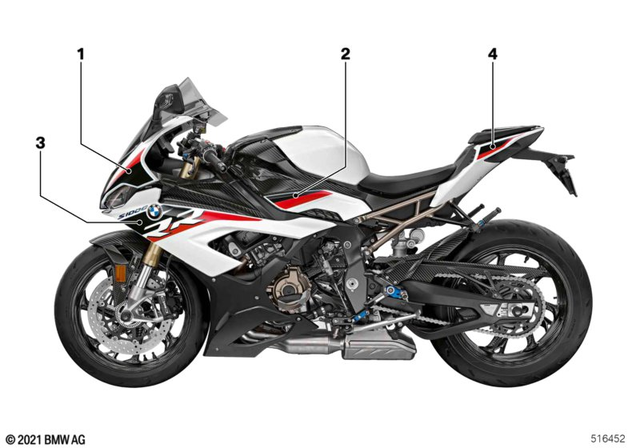 51147925467 - Body Equipment: Decor Fairing Top Section, Left -  for BMW-Motorrad Image