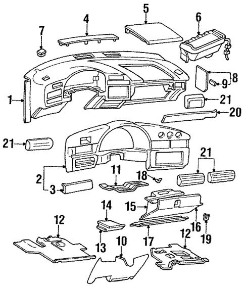 Instrument Panel Components for 1999 Chevrolet Monte Carlo #0