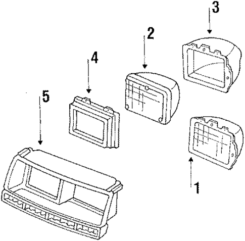 Headlamp Components for 1986 Buick LeSabre #0