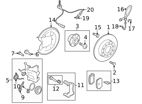 Brake Components for 2012 Audi TT RS Quattro #1