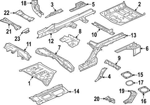 Rear Floor & Rails for 2024 INFINITI QX55 #0