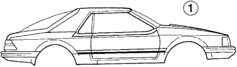 Stripe Tape for 1986 Ford EXP #0