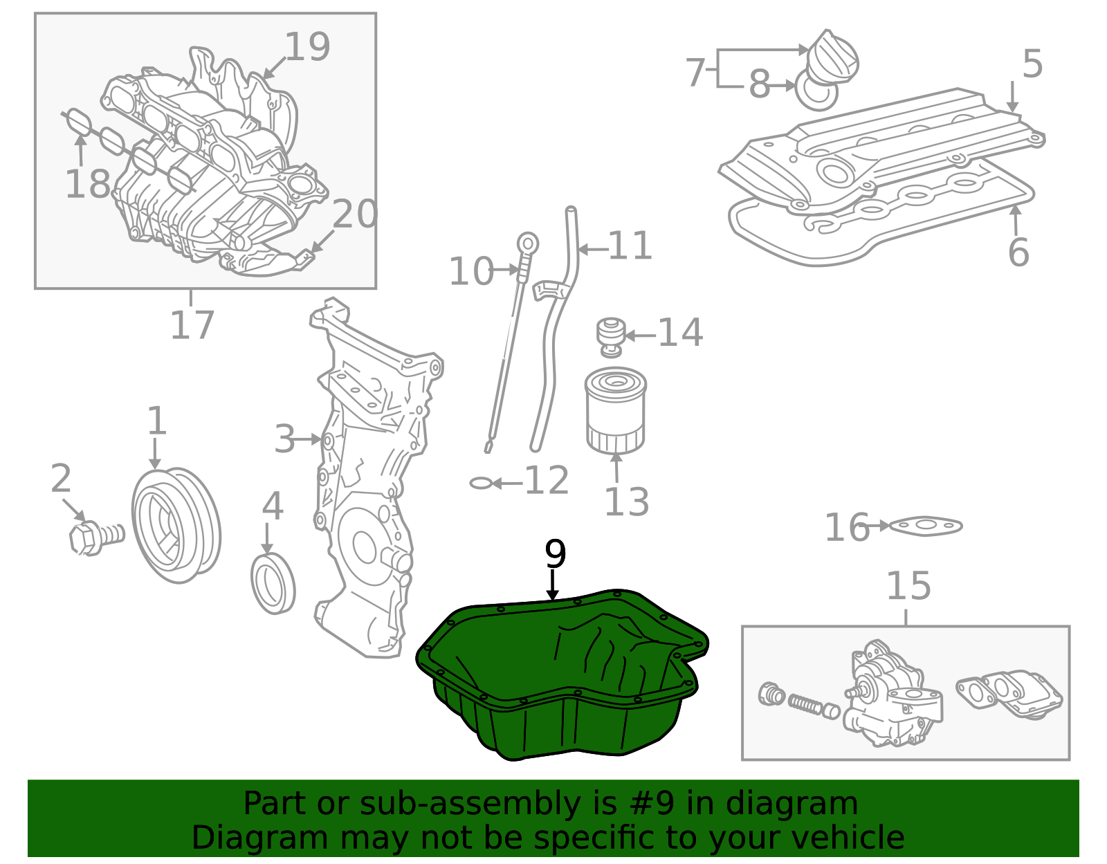 Genuine Toyota 2AZFE Engine Oil Pan 12101-0H050 | Frontier Toyota