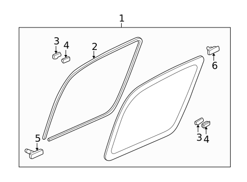 Glass & Hardware for 2005 Acura MDX #0