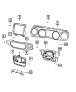 6AB49TX7AA - Interior Trim: Instrument Panel Bezel for Mopar Image