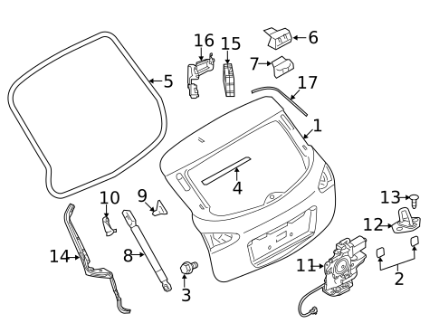 Gate & Hardware for 2013 INFINITI FX37 #0