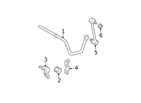 Stabilizer Bar & Components for 2006 Toyota Camry #0
