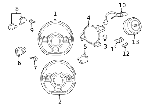 Steering Wheel & Trim for 2015 Audi R8 #0