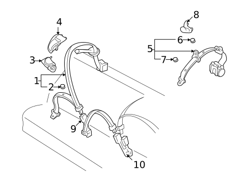 Rear Seat Belts for 2001 Audi Allroad Quattro #0