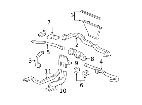 Ducts for 2010 Chevrolet HHR #0