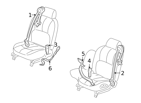Seat Belt for 2004 Pontiac Bonneville #1