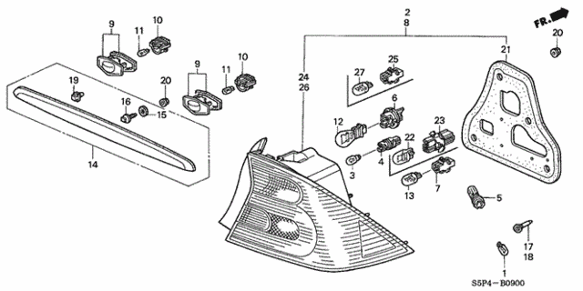Taillight - License Light for 2002 Honda Civic #0