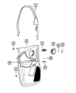 5XG522U5AE - : Front Door Trim Panel Assembly, Right for Mopar Image