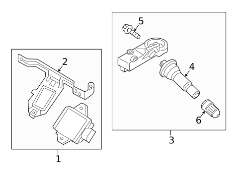 Tire Pressure Monitor Components for 2015 Kia K900 #0