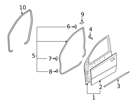 Door & Components for 2009 Chevrolet Aveo #0