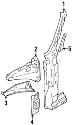 8G0809201 - Body: Outer Hinge Pillar for Audi: Cabriolet Image