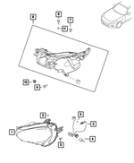 68506811AA - Electrical: Headlamp, Left for Mopar Image