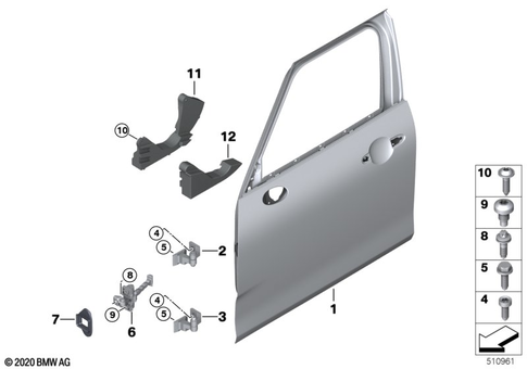 Door, Front for 2019 Mini Cooper S ALL4 #0
