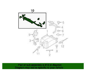 2005-2008 Subaru Forester PCV Valve Hose 11815AB711 Subaru OEM Parts