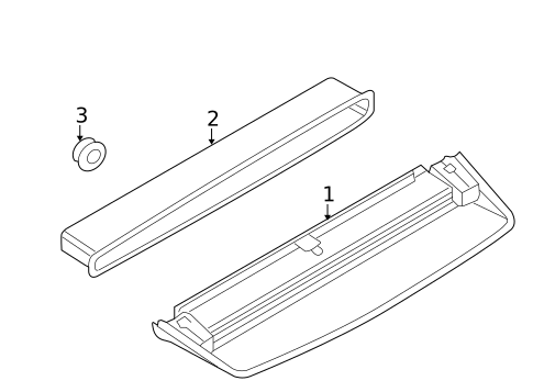 High Mounted Stop Lamp for 2015 Audi A5 Quattro #0