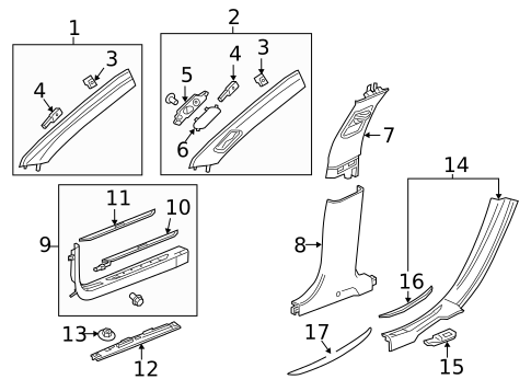 Interior Trim - Pillars for 2017 Cadillac CT6 #0