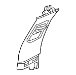 Light Neutral Driver Side Center Pillar Lower Trim Panel