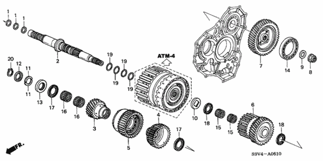 AT Secondary Shaft (-'05) for 2004 Honda Pilot #0