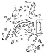 5005066AA - Body Sheet Metal Except Doors: Patch, Body Side Aperture Rear for Mopar Image image