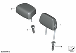 52207499750 - Seats: Guide, Head Restraint, Center for BMW Image