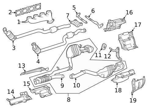 Exhaust Manifold for 2011 Mercedes-Benz E63 AMG #0