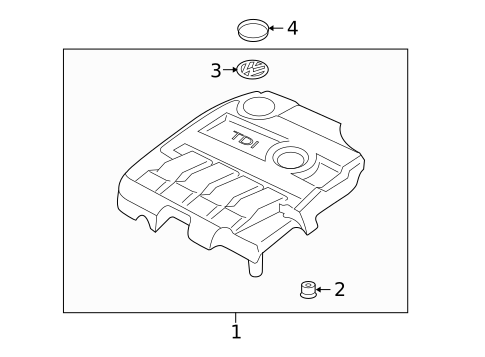 Engine Appearance Cover for 2013 Volkswagen Jetta #1