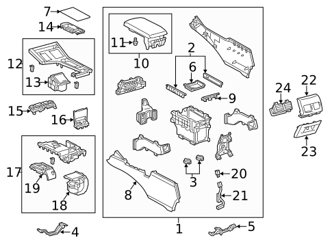 Center Console for 2016 Lexus LX570 #0