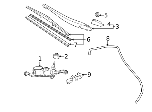 Wiper & Washer Components for 2014 Toyota Prius #1