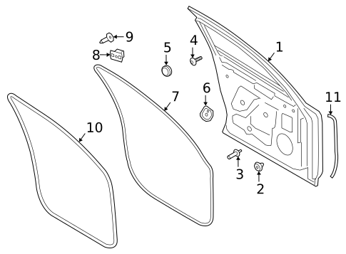 Door & Components for 2022 Porsche Cayenne #1