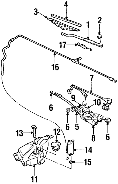 Wiper & Washer Components for 2000 Oldsmobile Intrigue #0