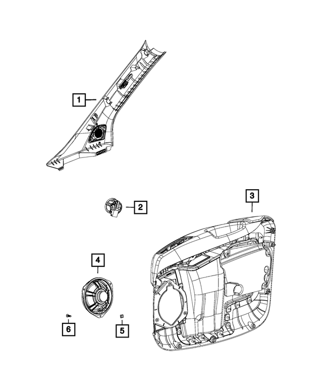 68094455AA - Electrical: Snap In Nut, Left for Mopar Image