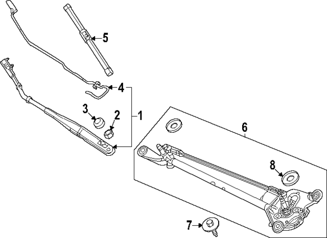 766303A0A01 - : Wiper Blade for Honda: CR-V Image
