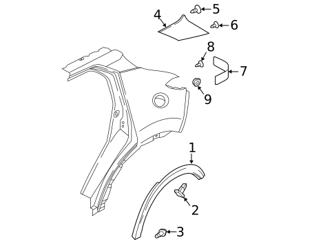 Exterior Trim - Quarter Panel for 2025 Nissan Kicks Play #0